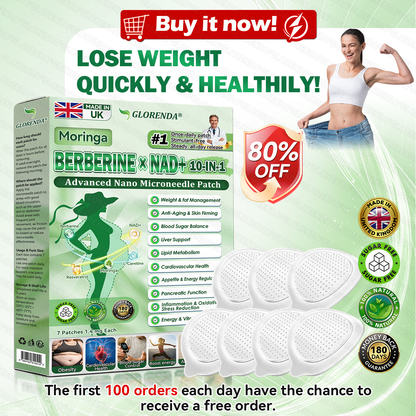 𝐎𝐟𝐟𝐢𝐜𝐢𝐚𝐥 𝐒𝐭𝐨𝐫𝐞 | 𝐆𝐋𝐎𝐑𝐄𝐍𝐃𝐀® 𝐌𝐨𝐫𝐢𝐧𝐠𝐚 · 𝐁𝐞𝐫𝐛𝐞𝐫𝐢𝐧𝐞 × 𝐍𝐀𝐃+ 𝟏𝟎-𝐢𝐧-𝟏 𝐀𝐝𝐯𝐚𝐧𝐜𝐞𝐝 𝐍𝐚𝐧𝐨 𝐌𝐢𝐜𝐫𝐨𝐧𝐞𝐞𝐝𝐥𝐞 𝐏𝐚𝐭𝐜𝐡 (𝐉𝐮𝐬𝐭 𝐨𝐧𝐜𝐞 𝐚 𝐝𝐚𝐲, 𝐯𝐢𝐬𝐢𝐛𝐥𝐞 𝐜𝐡𝐚𝐧𝐠𝐞𝐬 𝐢𝐧 𝟕 𝐝𝐚𝐲𝐬) 𝐅𝐨𝐫 𝐨𝐛𝐞𝐬𝐢𝐭𝐲, 𝐥𝐨𝐨𝐬𝐞 𝐬𝐤𝐢𝐧, 𝐝𝐢𝐚𝐛𝐞𝐭𝐞𝐬, 𝐬𝐥𝐞𝐞𝐩 𝐚𝐩𝐧𝐞𝐚, 𝐣𝐨𝐢𝐧𝐭 𝐢𝐬𝐬𝐮𝐞𝐬, 𝐚𝐧𝐝 𝐦𝐨𝐫𝐞